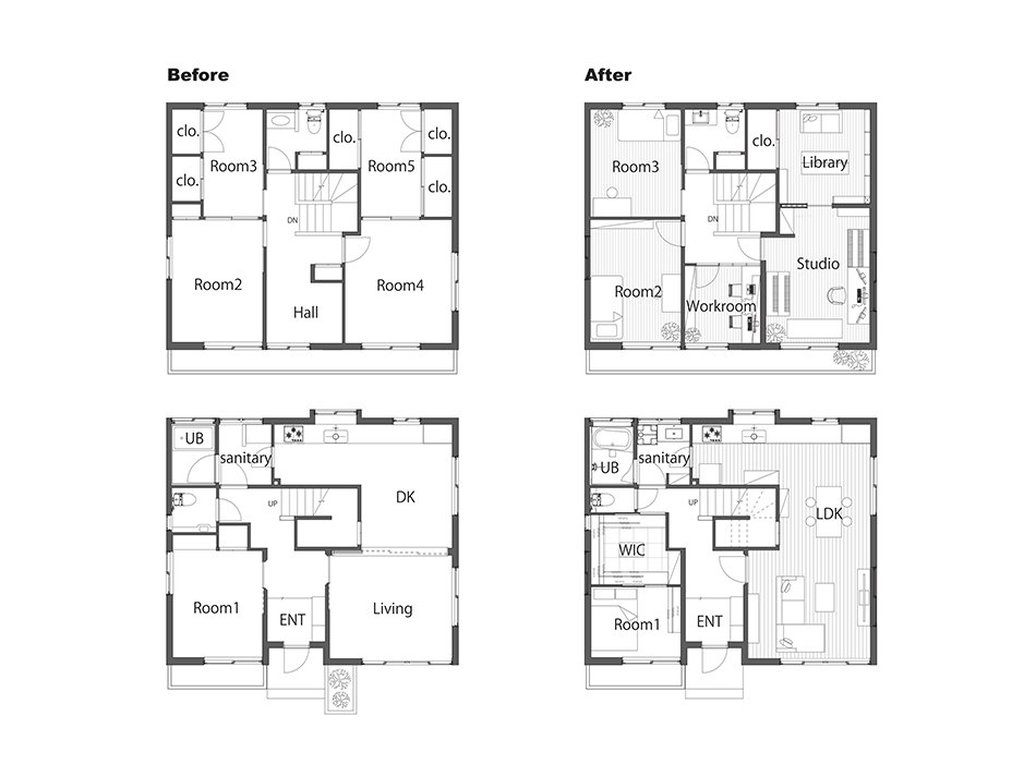 住宅+studio　新高円寺　K邸の図面